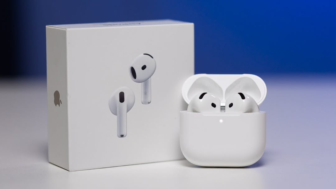 White AirPods and charging case available from SharpSharp